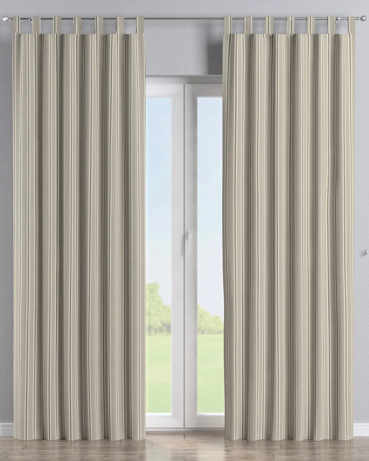 Schlaufenschal Farbe beige Stoff strukturiert, gemustert de Dekoria – photo du produit
