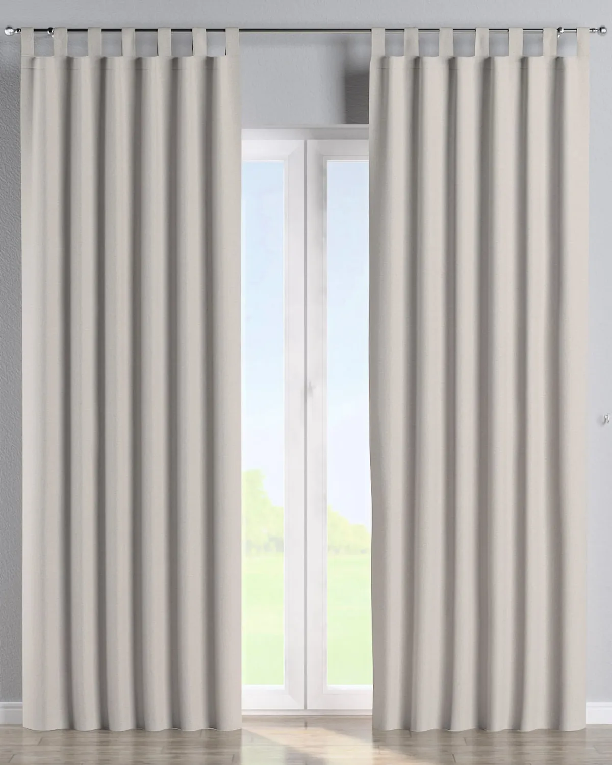 Schlaufenschal Farbe beige Stoff strukturiert, verdunkelnd de Dekoria – photo du produit