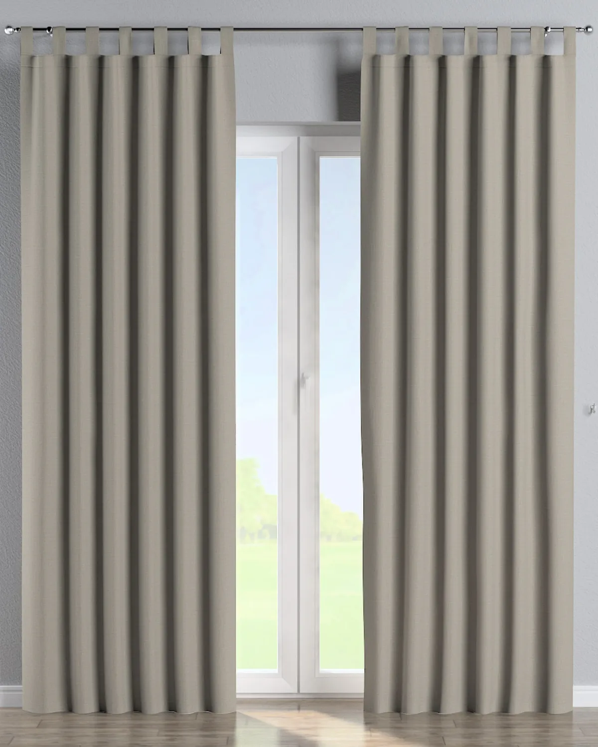 Schlaufenschal Farbe beige Stoff strukturiert, verdunkelnd de Dekoria – photo du produit