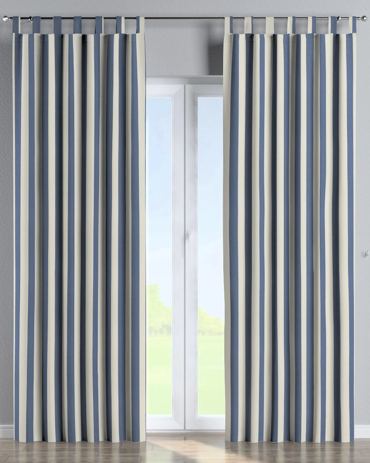 Schlaufenschal Farbe blau Stoff gemustert de Dekoria – photo du produit