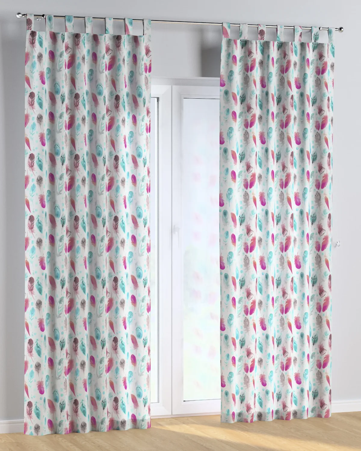 Schlaufenschal Farbe blau Stoff gemustert de Dekoria – photo du produit