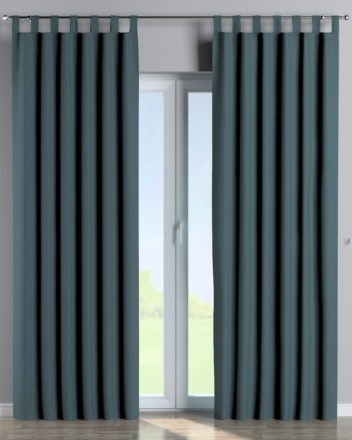 Schlaufenschal Farbe blau Stoff strukturiert, verdunkelnd de Dekoria – photo du produit