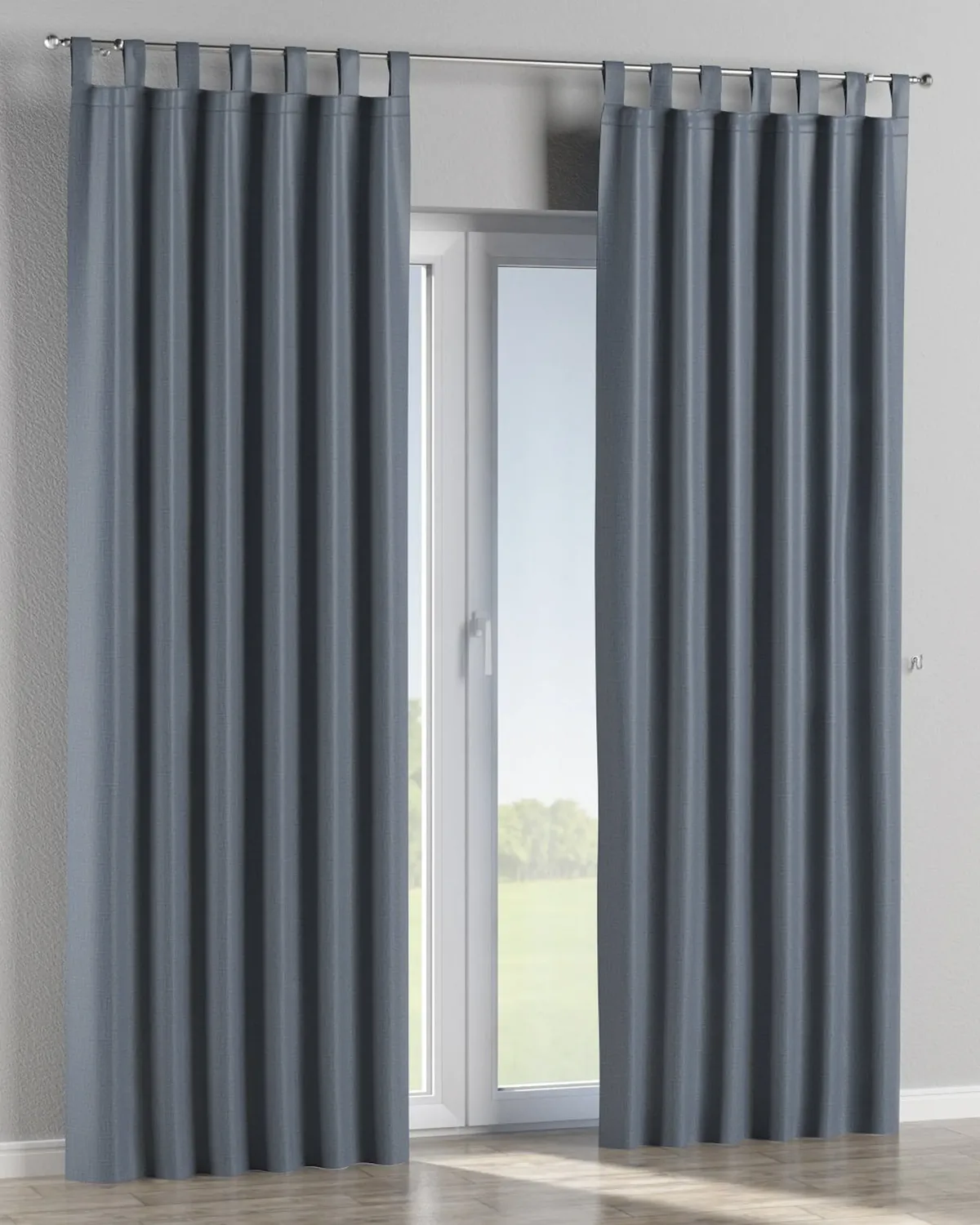 Schlaufenschal Farbe blau Stoff strukturiert, verdunkelnd de Dekoria – photo du produit