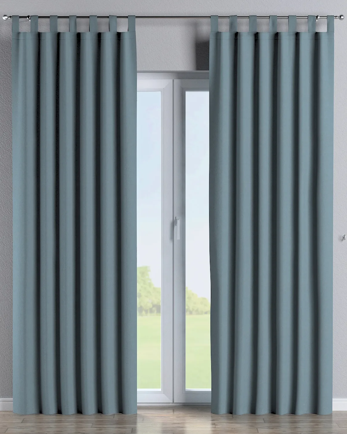 Schlaufenschal Farbe blau Stoff strukturiert, verdunkelnd de Dekoria – photo du produit