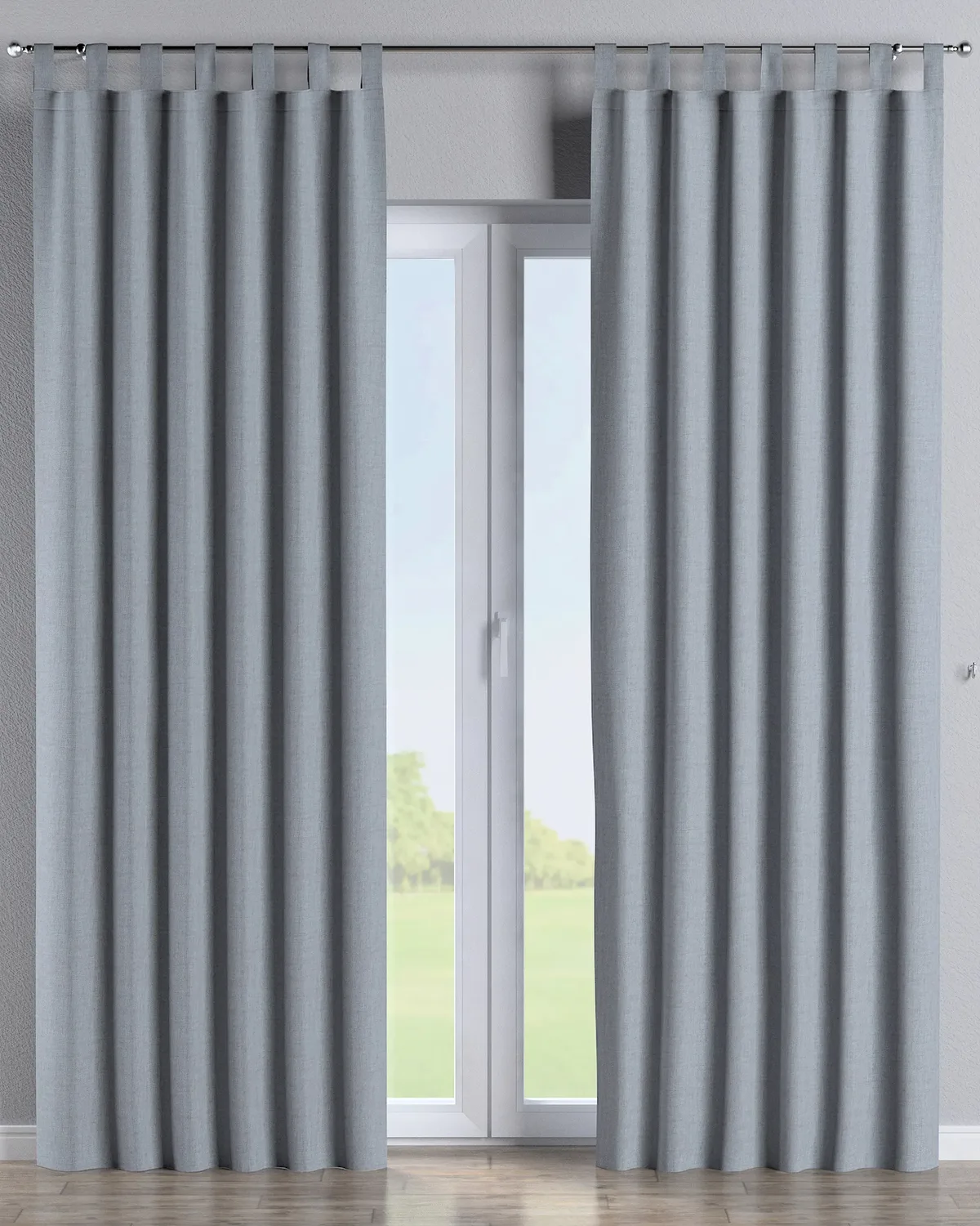 Schlaufenschal Farbe blau Stoff strukturiert, verdunkelnd de Dekoria – photo du produit