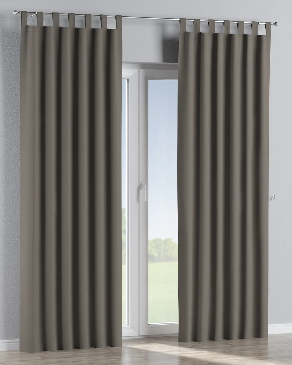 Schlaufenschal Farbe braun Stoff verdunkelnd de Dekoria – photo du produit