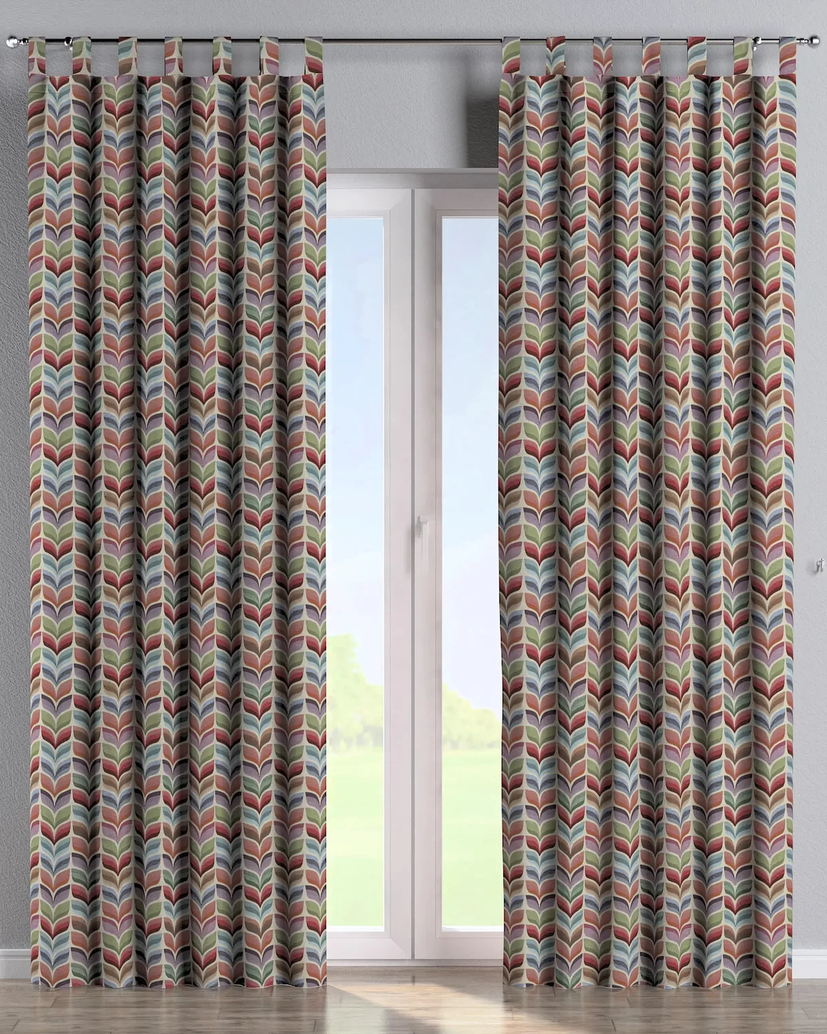 Schlaufenschal Farbe bunt Stoff strukturiert, gemustert de Dekoria – photo du produit