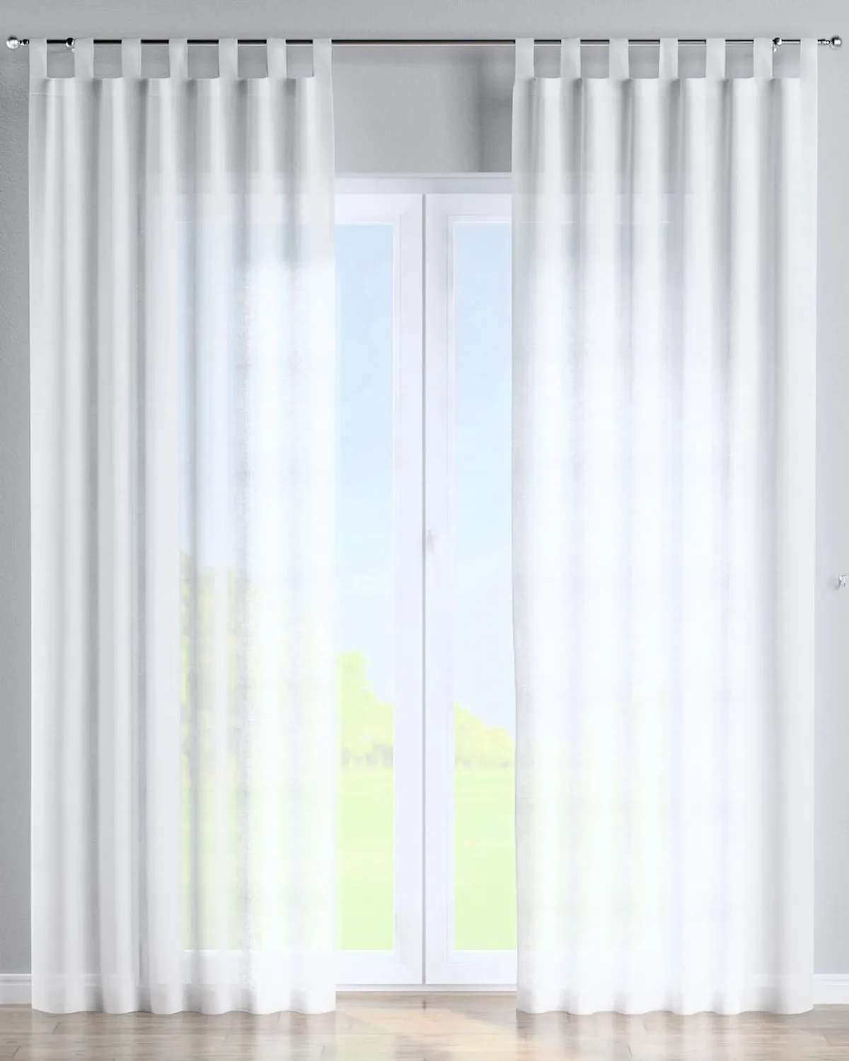 Schlaufenschal Farbe creme Stoff halbtransparent, strukturiert de Dekoria – photo du produit