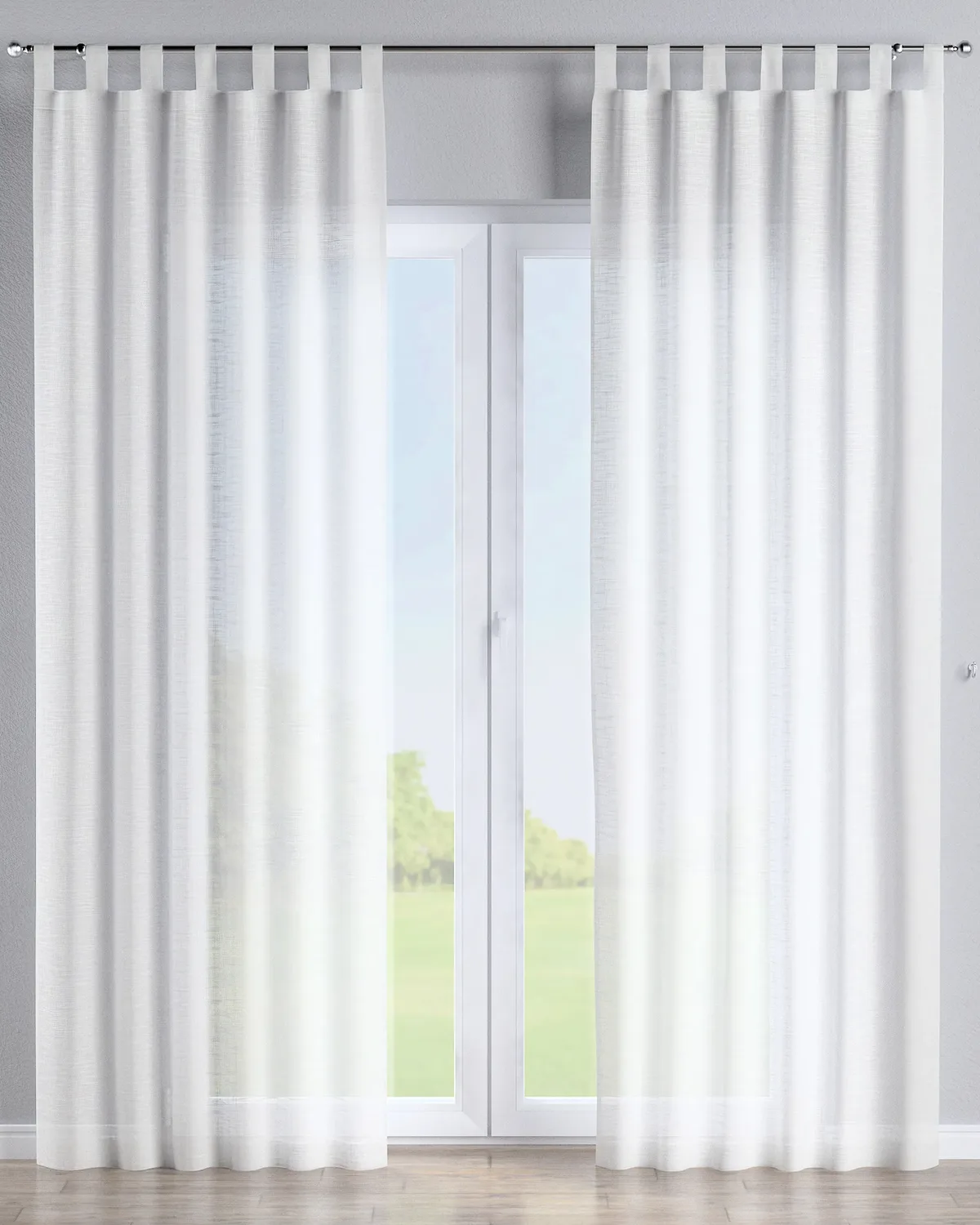 Schlaufenschal Farbe creme Stoff halbtransparent, strukturiert de Dekoria – photo du produit
