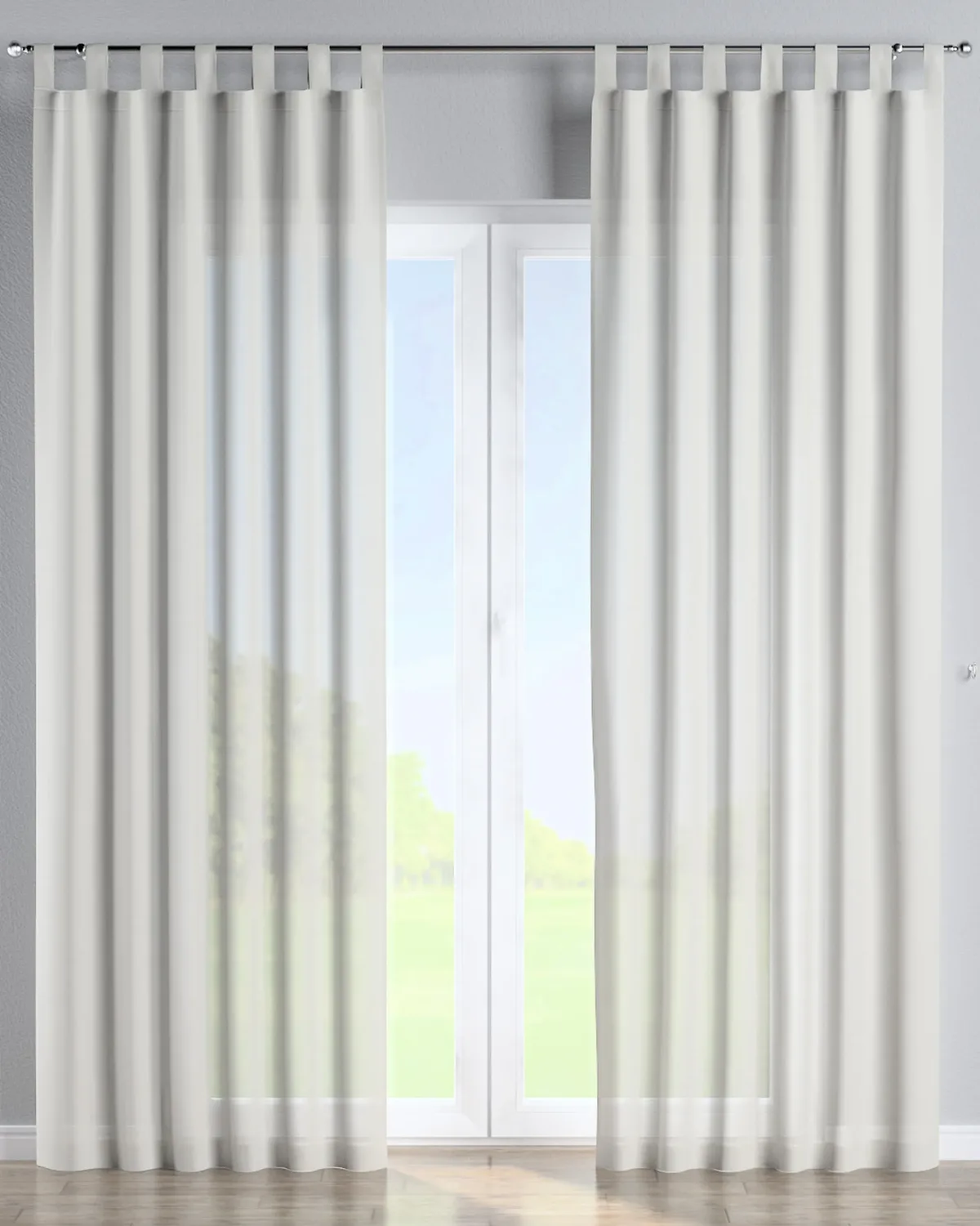 Schlaufenschal Farbe creme Stoff halbtransparent, strukturiert de Dekoria – photo du produit