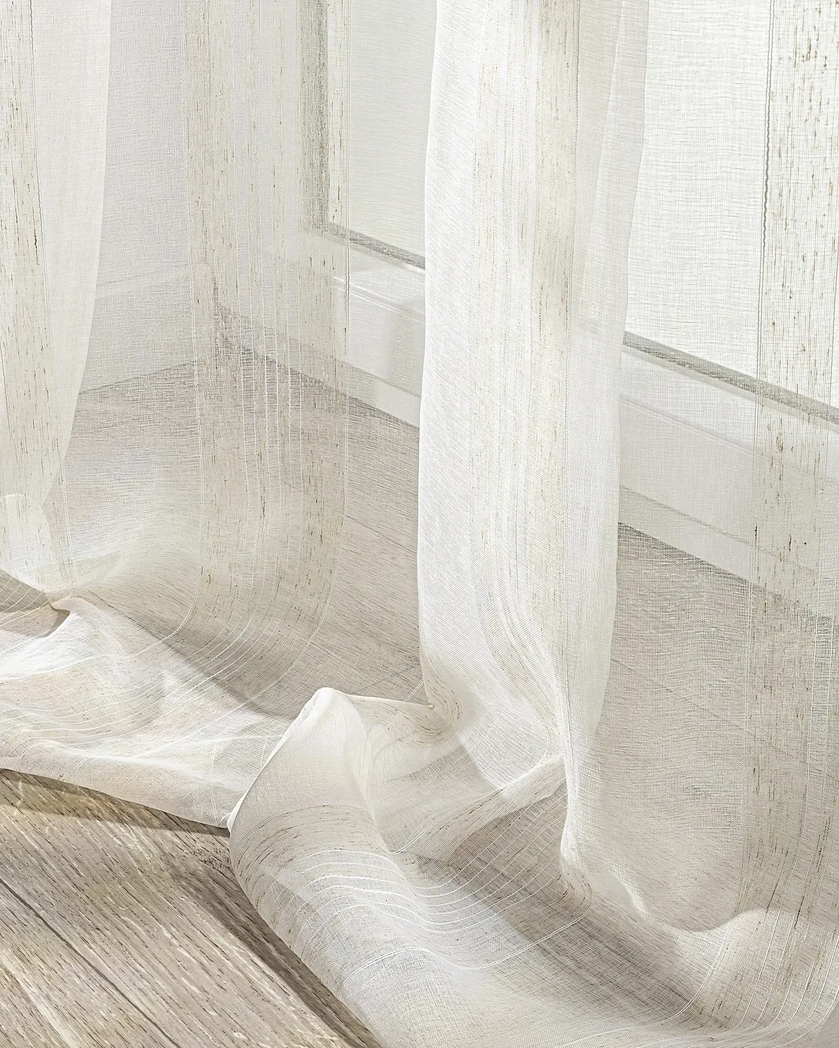 Schlaufenschal Farbe creme Stoff halbtransparent, strukturiert, gemustert de Dekoria – photo du produit