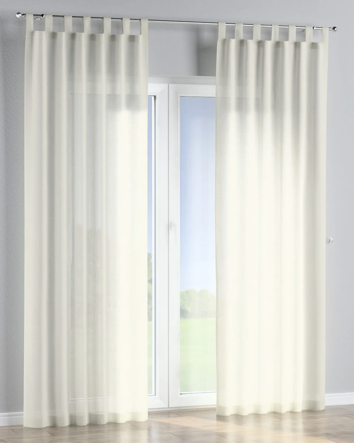 Schlaufenschal Farbe creme Stoff halbtransparent, strukturiert de Dekoria – photo du produit