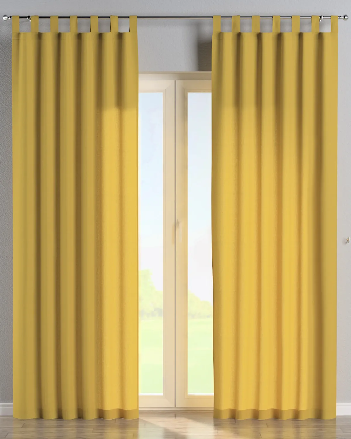 Schlaufenschal Farbe gelb Stoff halbtransparent, strukturiert, aus leinen de Dekoria – photo du produit