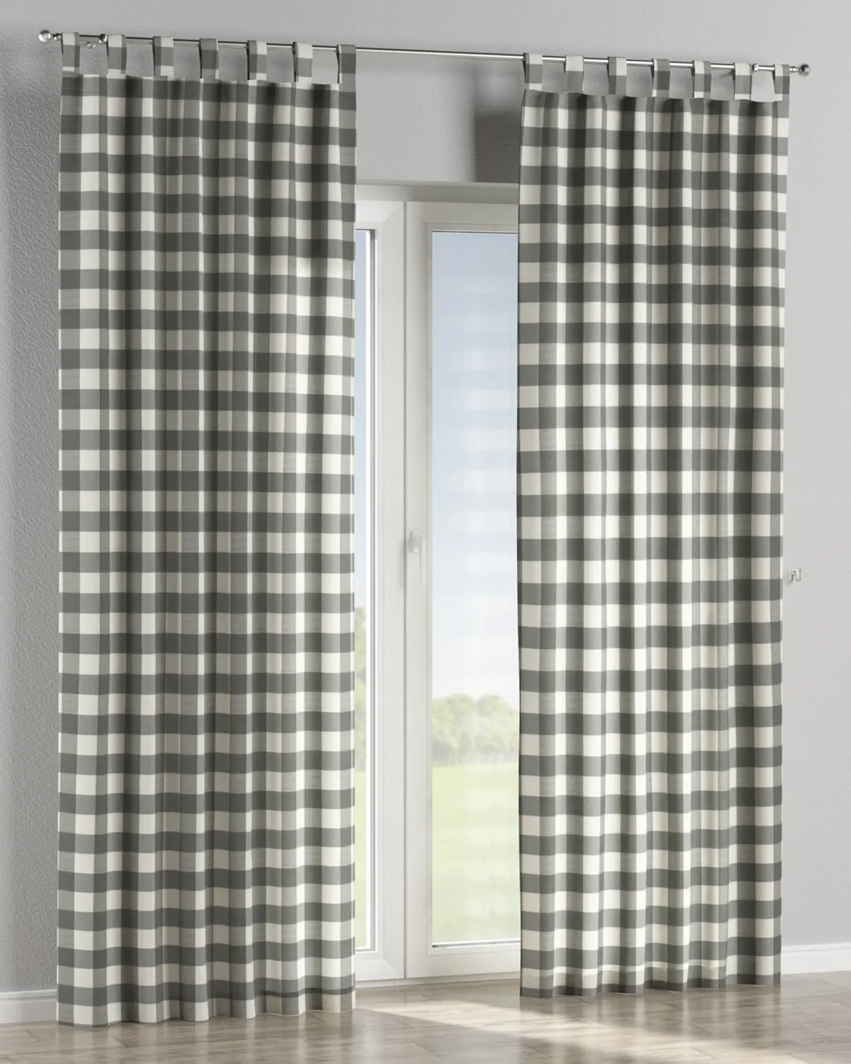 Schlaufenschal Farbe grau Stoff gemustert de Dekoria – photo du produit
