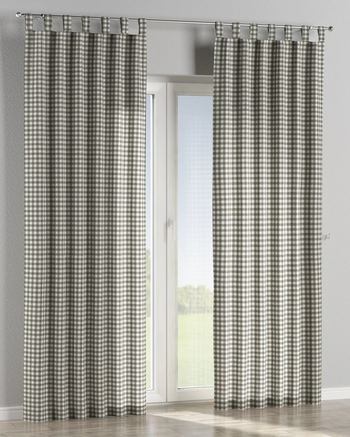 Schlaufenschal Farbe grau Stoff gemustert de Dekoria – photo du produit