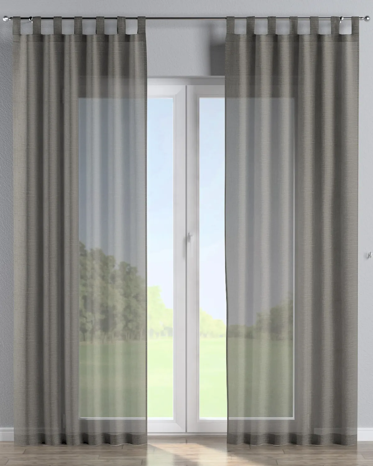 Schlaufenschal Farbe grau Stoff halbtransparent, strukturiert de Dekoria – photo du produit