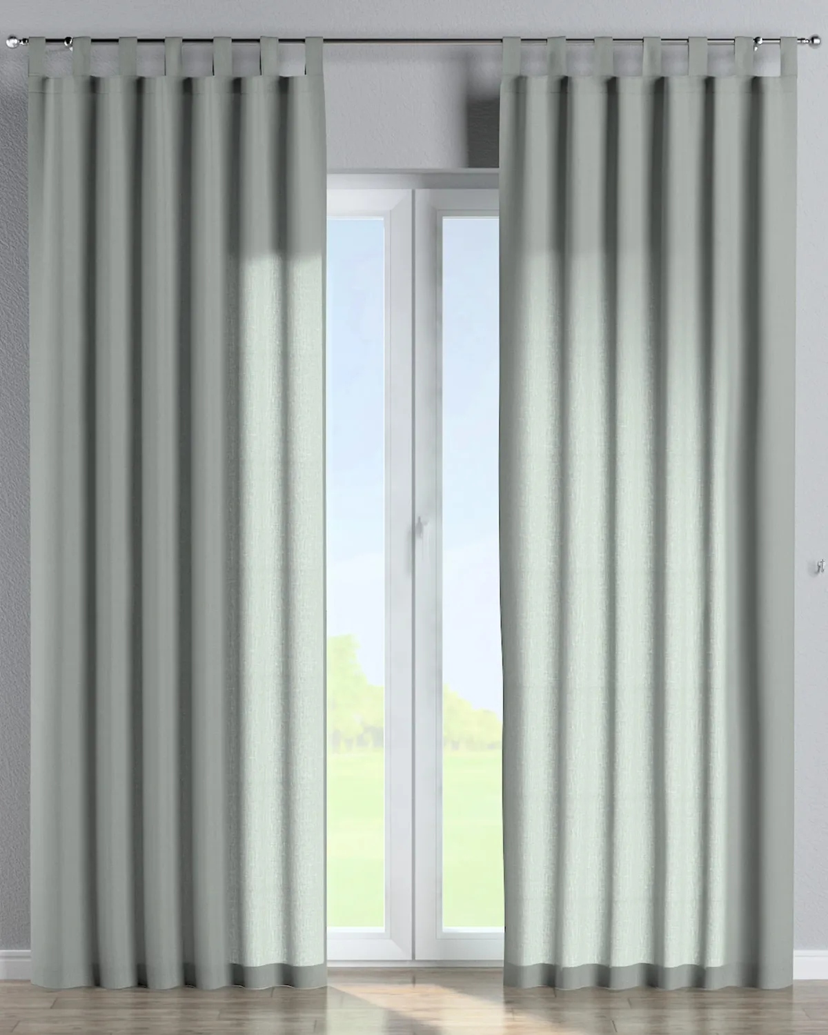 Schlaufenschal Farbe grau Stoff halbtransparent, strukturiert, aus leinen de Dekoria – photo du produit