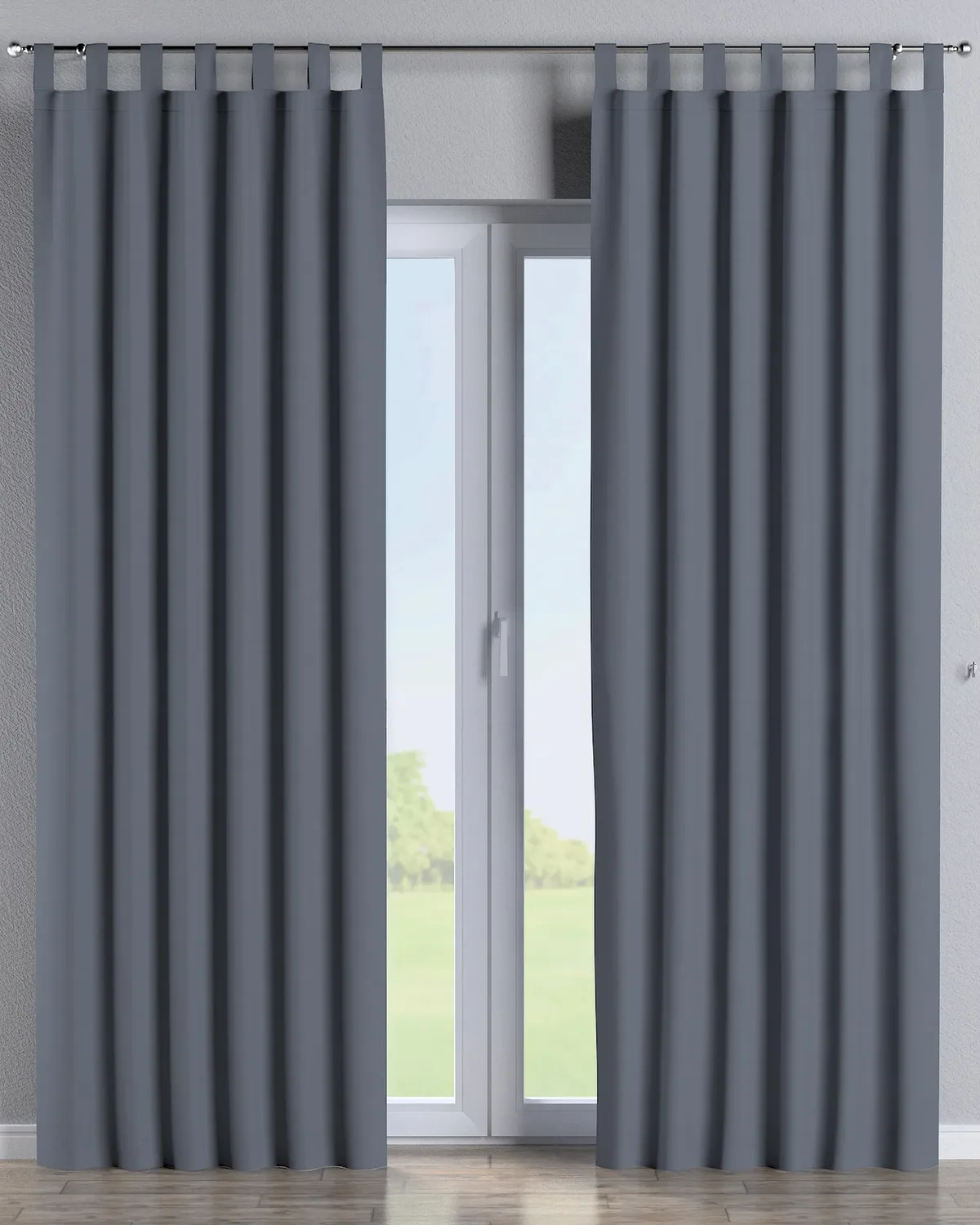 Schlaufenschal Farbe grau Stoff verdunkelnd de Dekoria – photo du produit