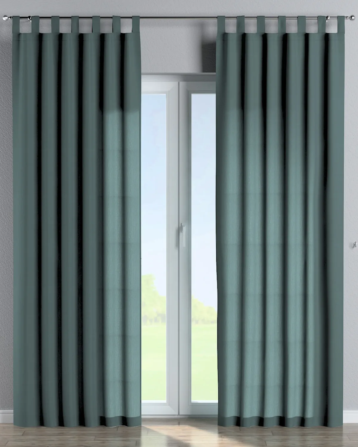 Schlaufenschal Farbe grün Stoff halbtransparent, strukturiert, aus leinen de Dekoria – photo du produit