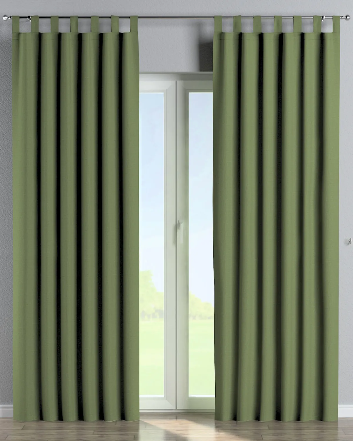 Schlaufenschal Farbe grün Stoff strukturiert, verdunkelnd de Dekoria – photo du produit