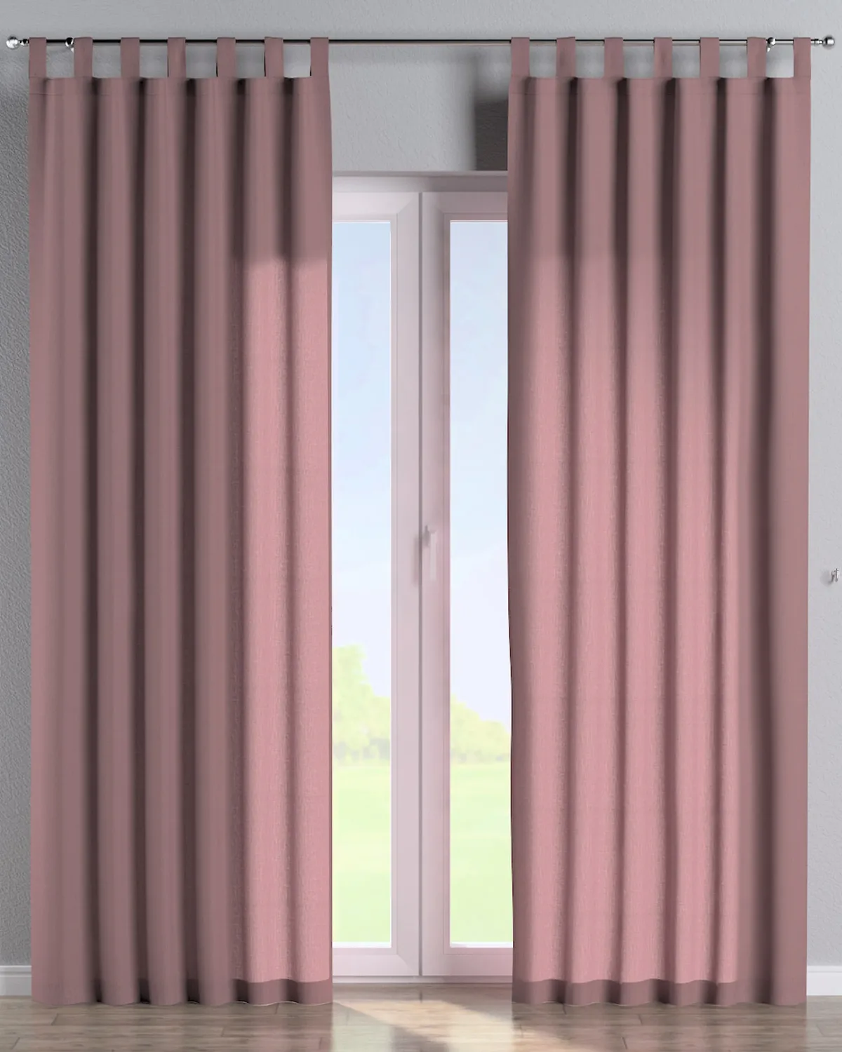 Schlaufenschal Farbe rosa Stoff halbtransparent, strukturiert, aus leinen de Dekoria – photo du produit