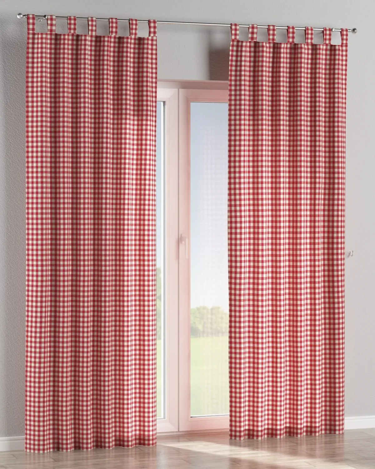 Schlaufenschal Farbe rot Stoff gemustert de Dekoria – photo du produit