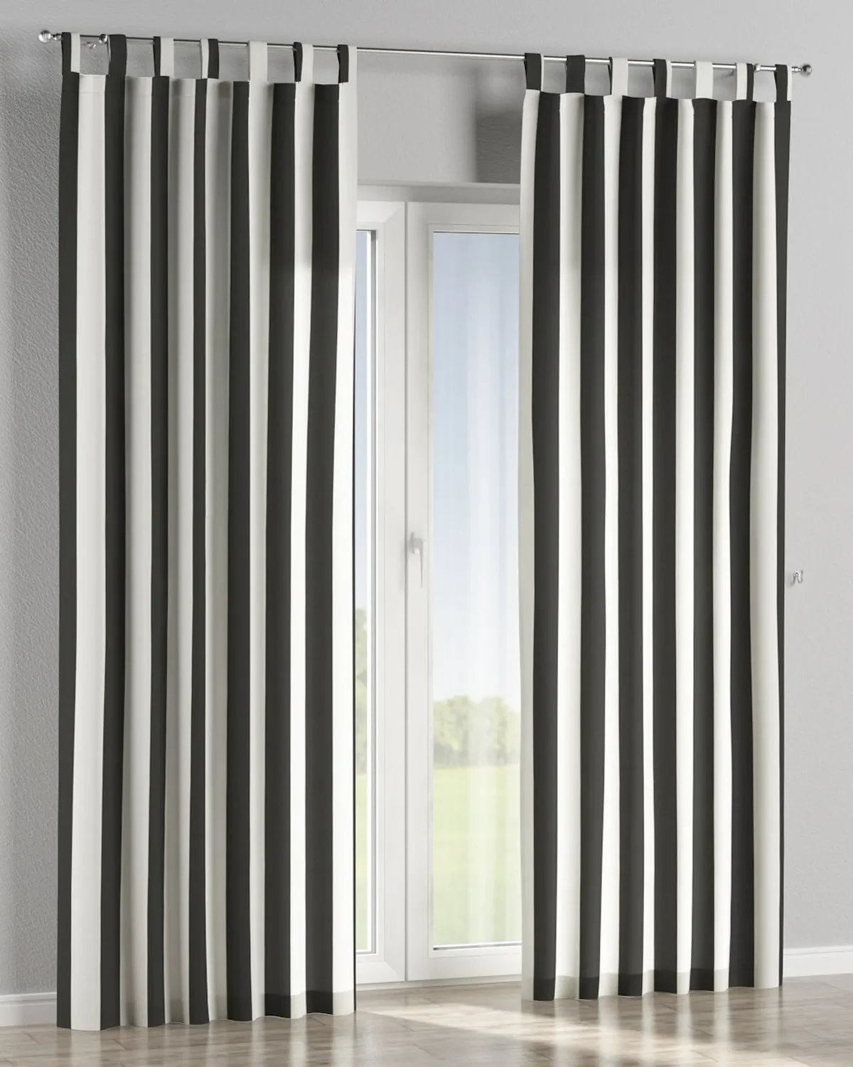 Schlaufenschal Farbe schwarz Stoff gemustert de Dekoria – photo du produit