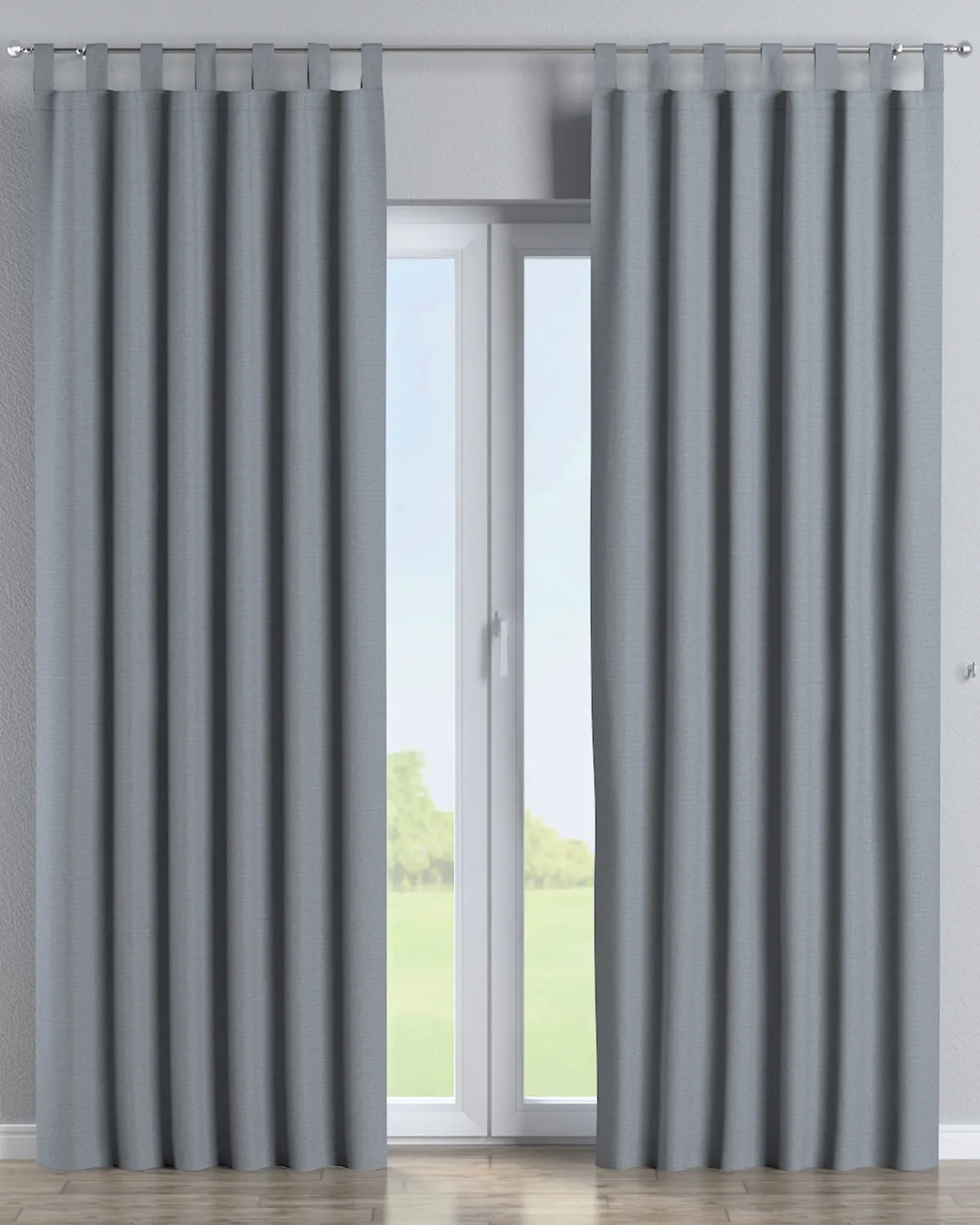 Schlaufenschal Farbe schwarz Stoff outdoor, strukturiert de Dekoria – photo du produit