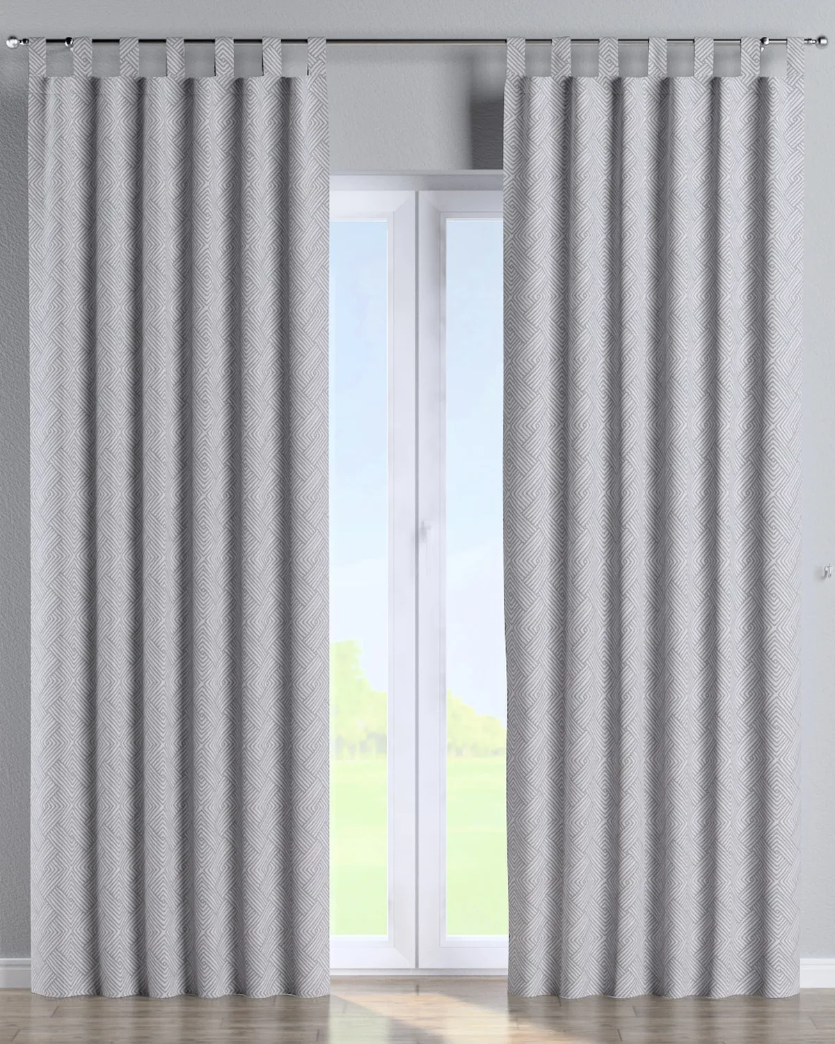 Schlaufenschal Farbe silbern Stoff strukturiert, gemustert de Dekoria – photo du produit