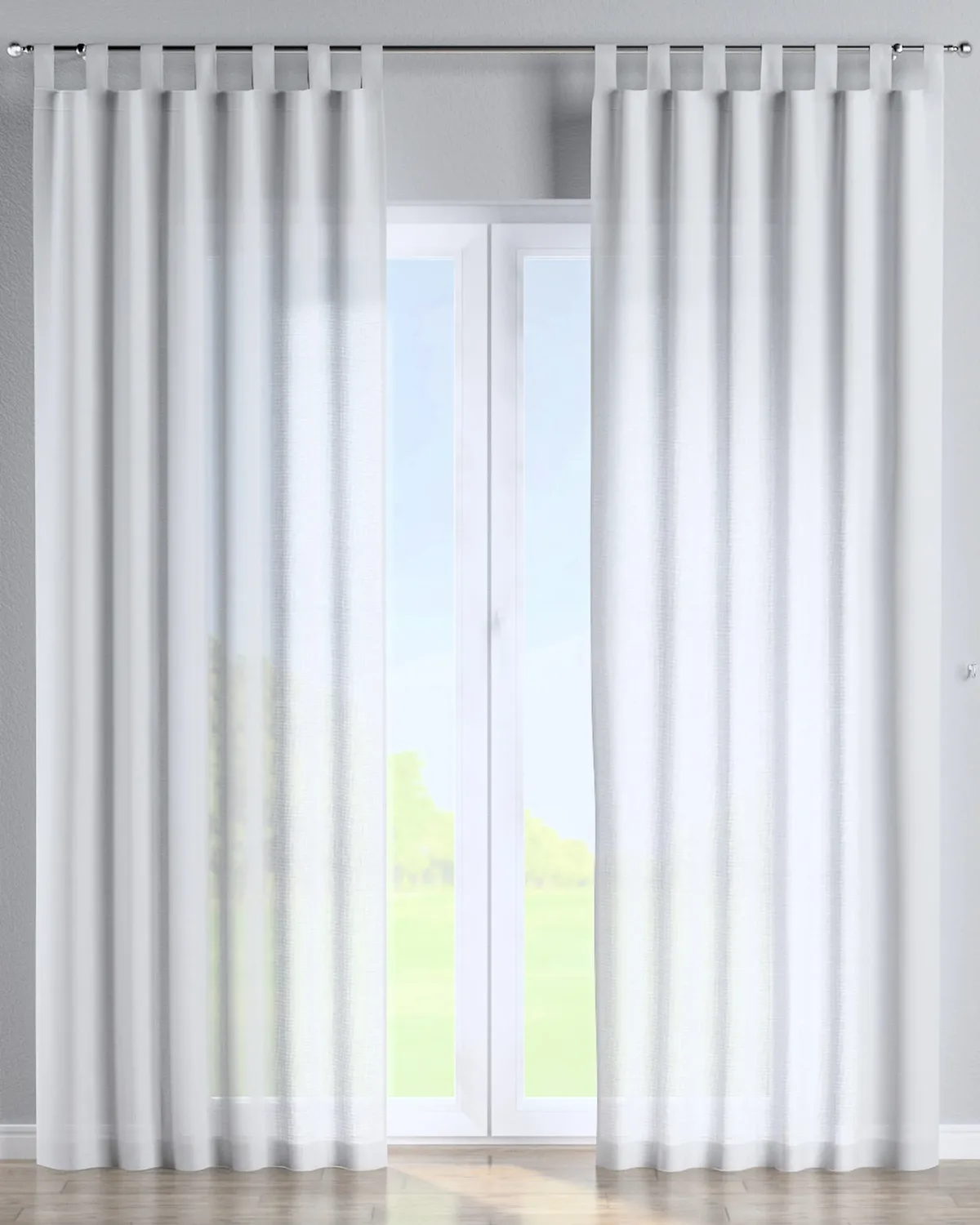 Schlaufenschal Farbe weiß Stoff halbtransparent, strukturiert de Dekoria – photo du produit