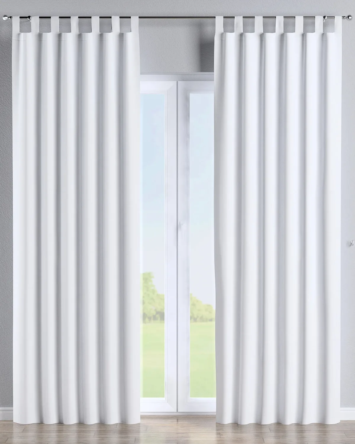Schlaufenschal Farbe weiß Stoff verdunkelnd de Dekoria – photo du produit