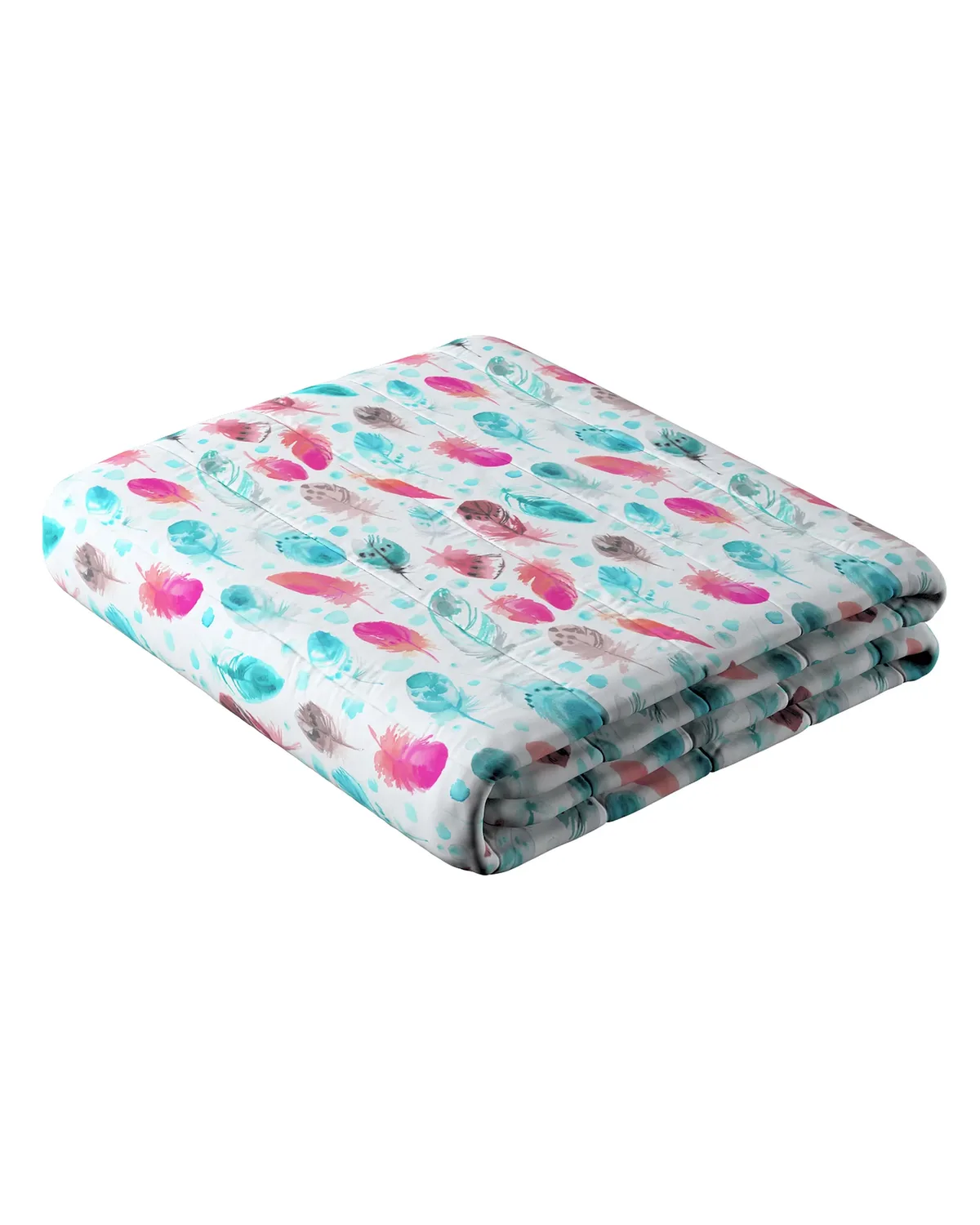 Tagesdecke mit Streifen-Steppung Farbe blau Stoff gemustert van Dekoria – productfoto