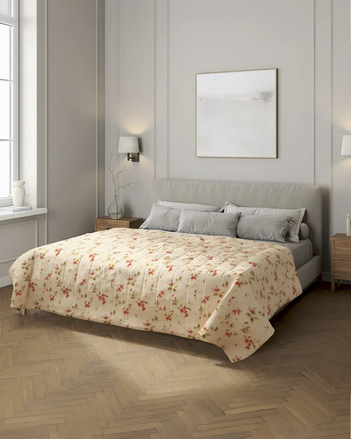 Tagesdecke mit Streifen-Steppung Farbe bunt Stoff gemustert van Dekoria – productfoto