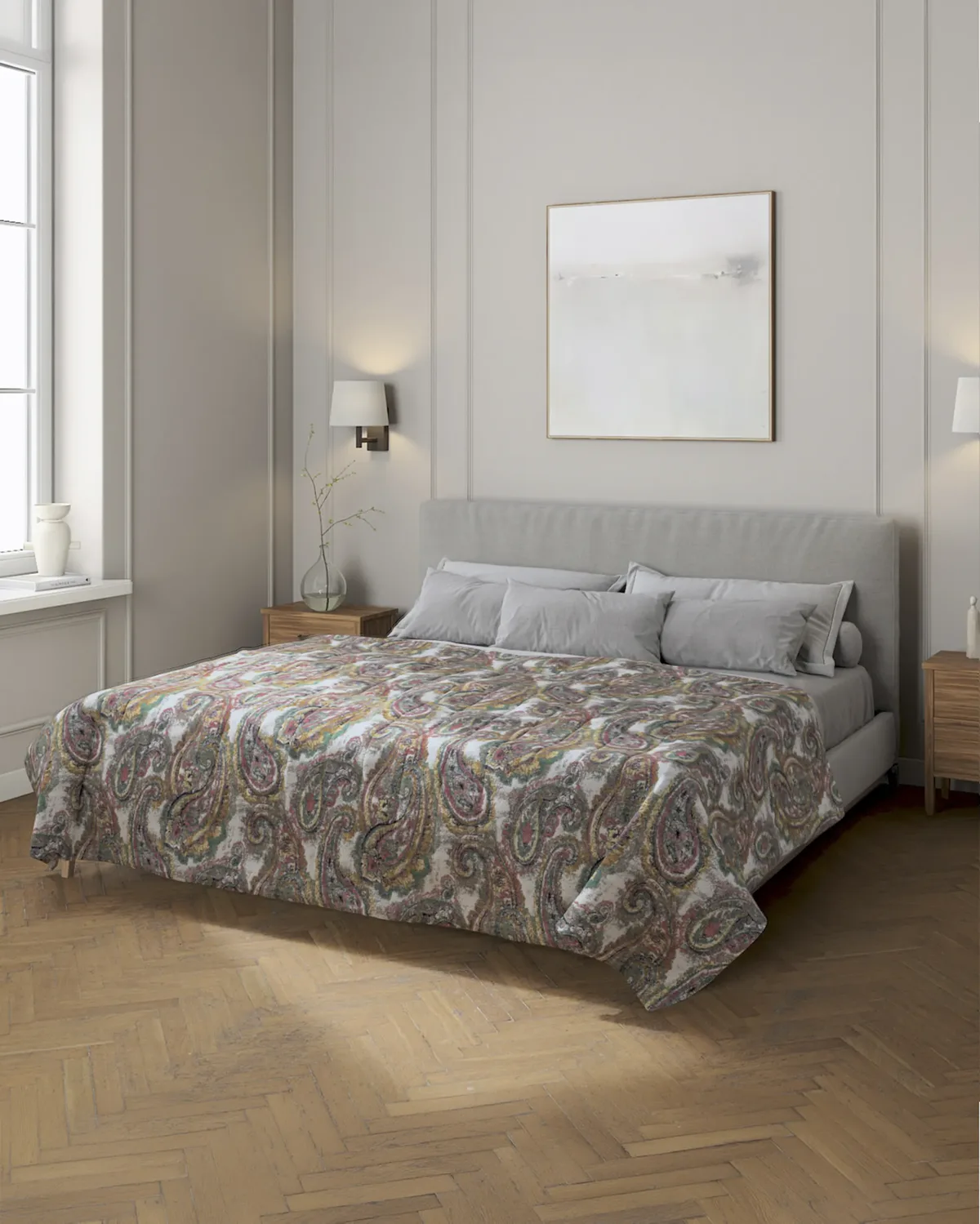 Tagesdecke mit Streifen-Steppung Farbe bunt Stoff strukturiert, gemustert van Dekoria – productfoto