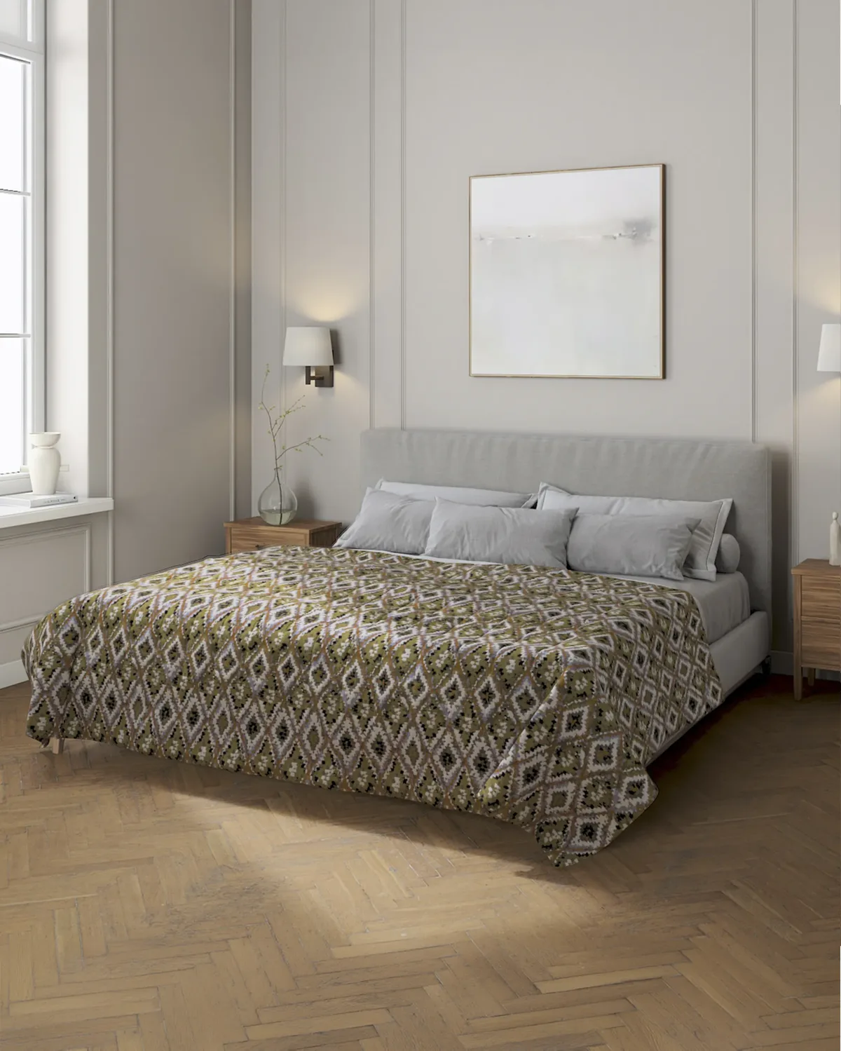 Tagesdecke mit Streifen-Steppung Farbe bunt Stoff strukturiert, gemustert van Dekoria – productfoto