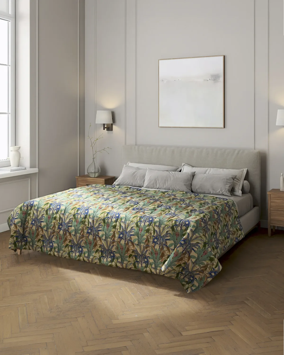 Tagesdecke mit Streifen-Steppung Farbe bunt Stoff strukturiert, gemustert van Dekoria – productfoto
