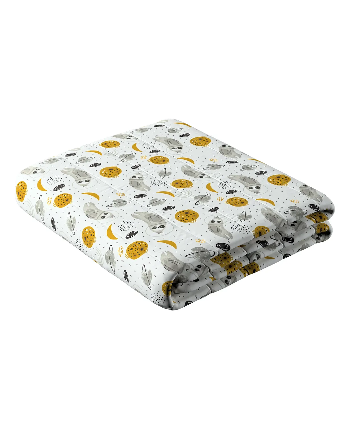 Tagesdecke mit Streifen-Steppung Farbe weiß Stoff gemustert van Dekoria – productfoto
