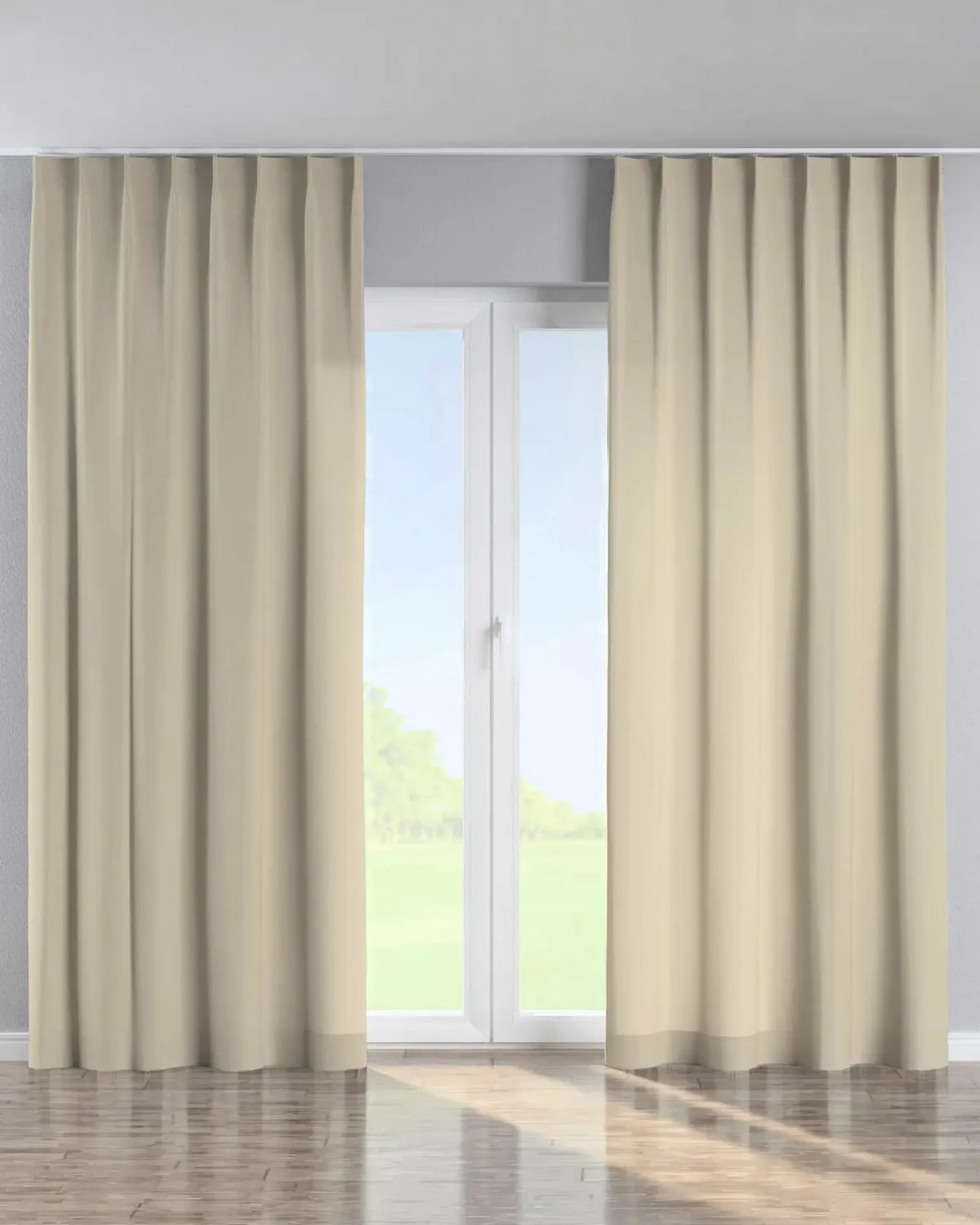 Vorhang mit flämischen 1-er Falten Farbe beige de Dekoria – photo du produit