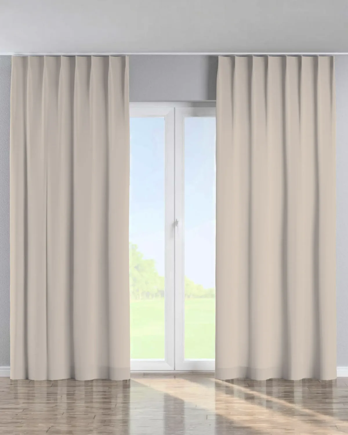 Vorhang mit flämischen 1-er Falten Farbe beige de Dekoria – photo du produit