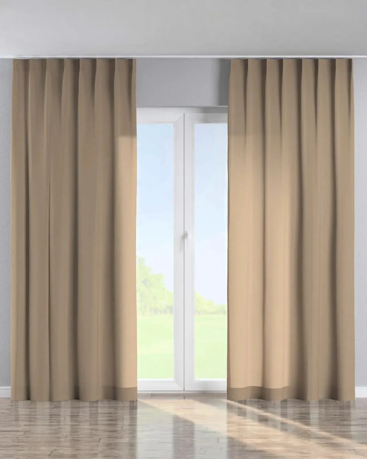 Vorhang mit flämischen 1-er Falten Farbe beige de Dekoria – photo du produit