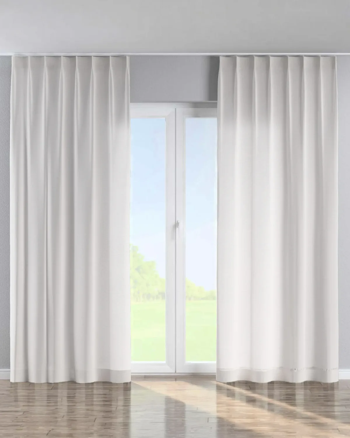 Vorhang mit flämischen 1-er Falten Farbe beige van Dekoria – productfoto