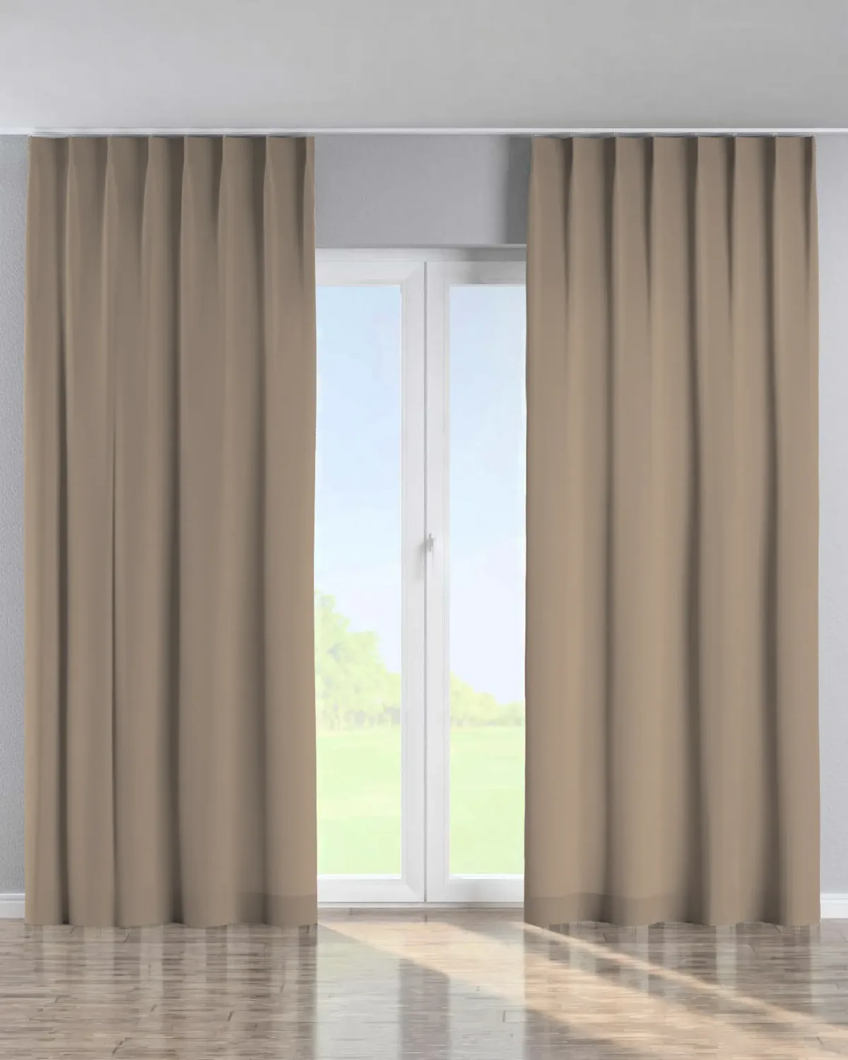 Vorhang mit flämischen 1-er Falten Farbe beige de Dekoria – photo du produit