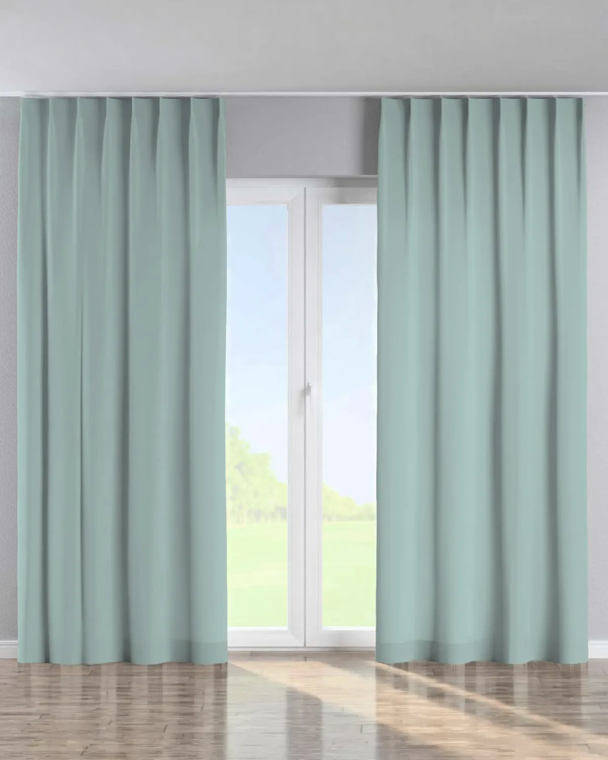 Vorhang mit flämischen 1-er Falten Farbe blau de Dekoria – photo du produit