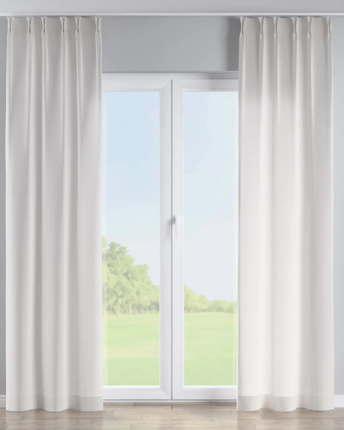 Vorhang mit flämischen 2-er Falten Farbe beige de Dekoria – photo du produit