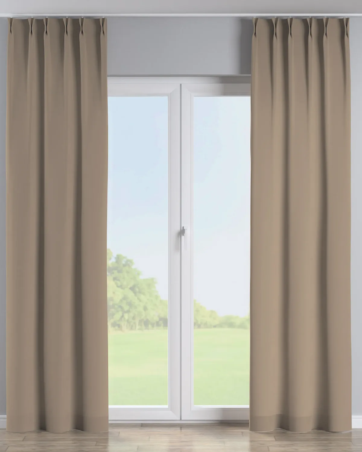 Vorhang mit flämischen 2-er Falten Farbe beige de Dekoria – photo du produit