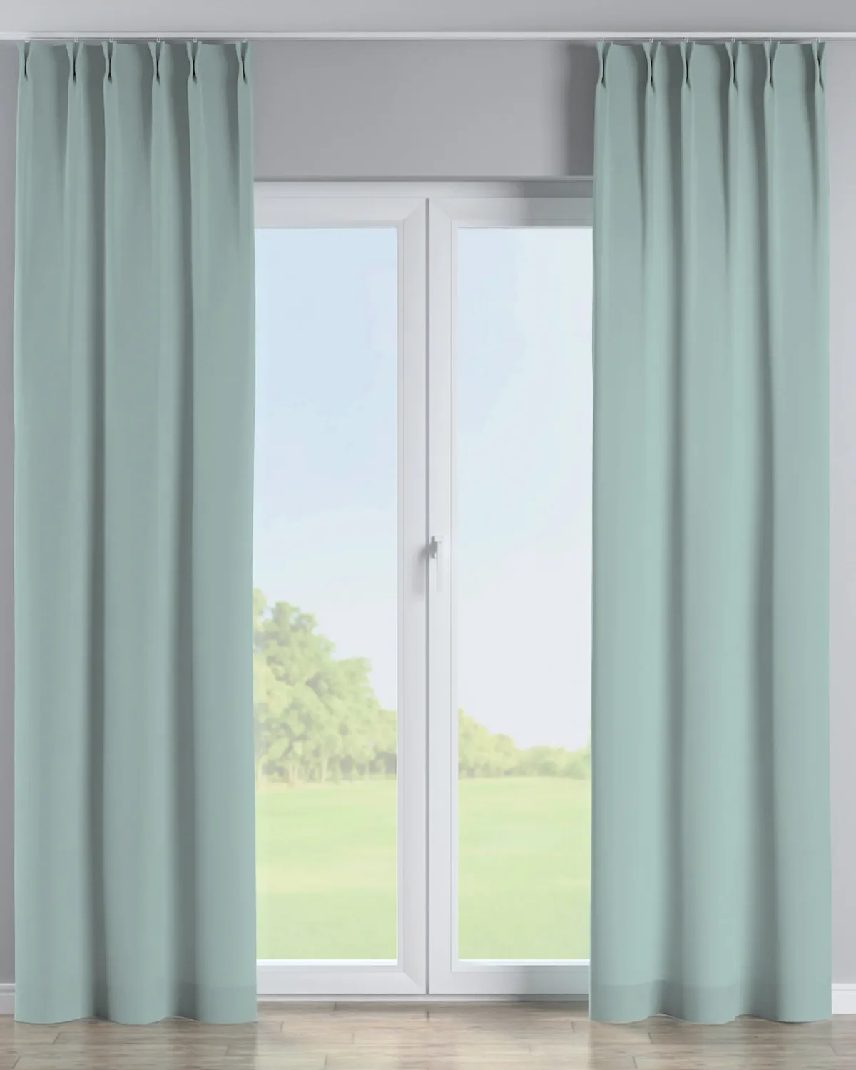 Vorhang mit flämischen 2-er Falten Farbe blau de Dekoria – photo du produit