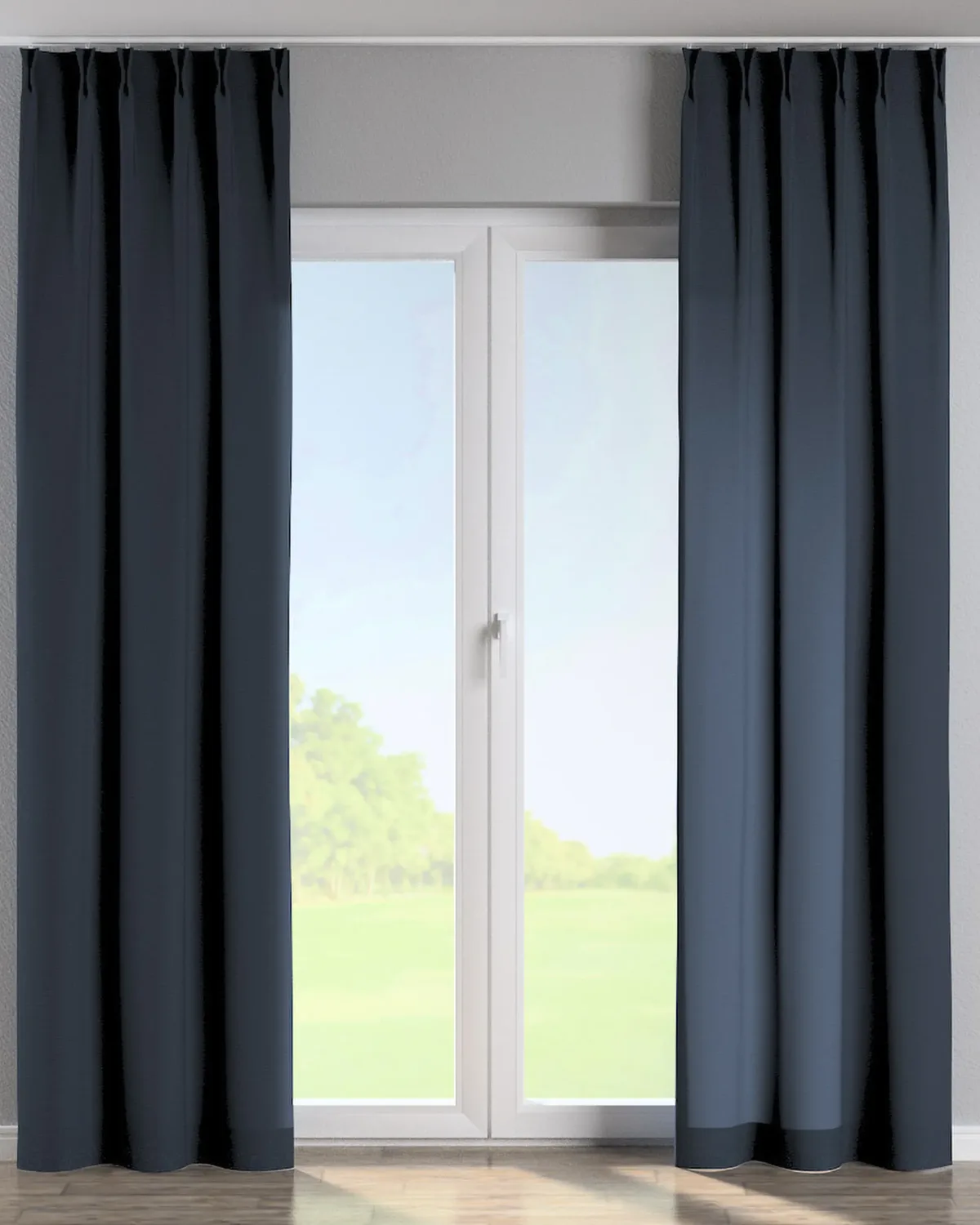 Vorhang mit flämischen 2-er Falten Farbe dunkelblau de Dekoria – photo du produit