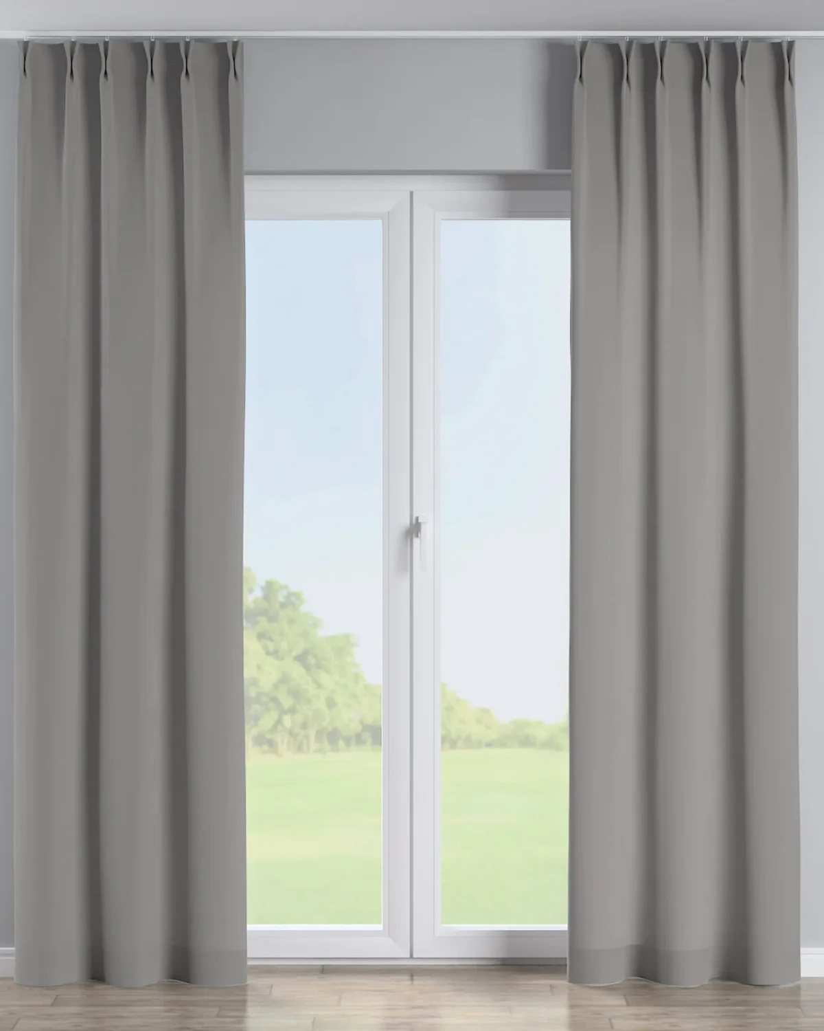 Vorhang mit flämischen 2-er Falten Farbe grau de Dekoria – photo du produit