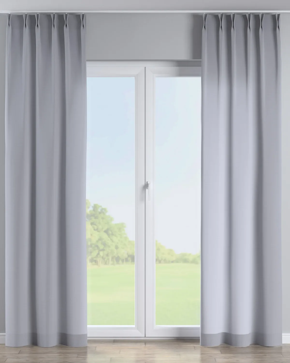 Vorhang mit flämischen 2-er Falten Farbe grau de Dekoria – photo du produit