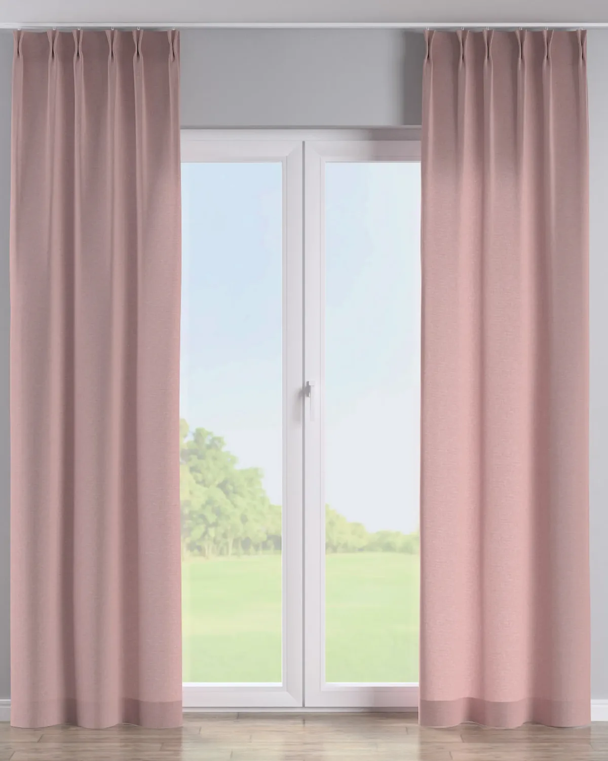 Vorhang mit flämischen 2-er Falten Farbe rot de Dekoria – photo du produit